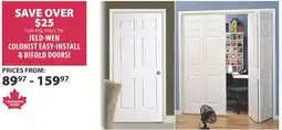 Co-op Jeld-wen colonist easy-install & bifold doors offer