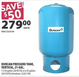 Co-op Burcam pressure tank, vertical offer