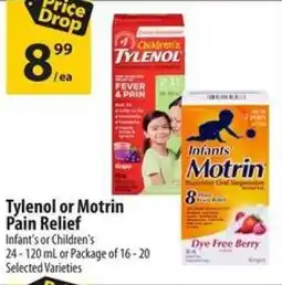 Co-op Tylenol or Motrin Pain Relief offer