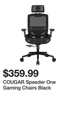 Newegg COUGAR Speeder One Gaming Chairs Black offer