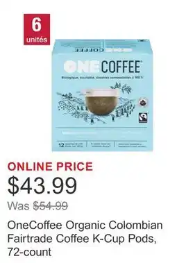 Costco OneCoffee Organic Colombian Fairtrade Coffee K-Cup Pods, 72-count offer