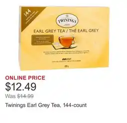 Costco Twinings Earl Grey Tea, 144-count offer