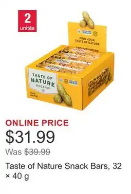 Costco Taste of Nature Snack Bars, 32 × offer