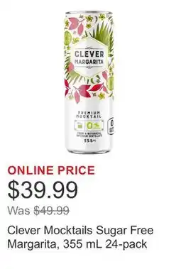 Costco Clever Mocktails Sugar Free Margarita, 355 mL 24-pack offer
