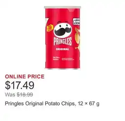 Costco Pringles Original Potato Chips, 12 × offer