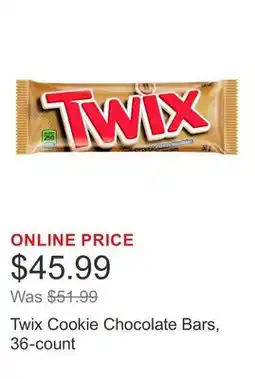 Costco Twix Cookie Chocolate Bars, 36-count offer