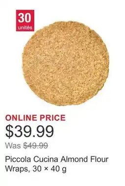 Costco Piccola Cucina Almond Flour Wraps, 30 × offer