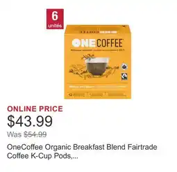 Costco OneCoffee Organic Breakfast Blend Fairtrade Coffee K-Cup Pods, 72-count offer