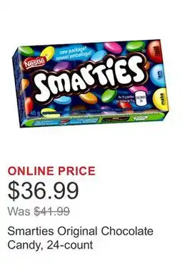 Costco Smarties Original Chocolate Candy, 24-count offer