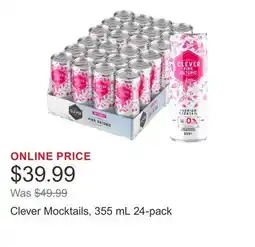 Costco Clever Mocktails, 355 mL 24-pack offer