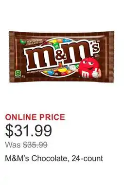 Costco M&M's Chocolate, 24-count offer