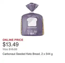 Costco Carbonaut Seeded Keto Bread offer