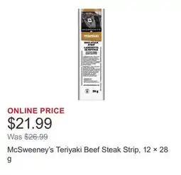 Costco McSweeney's Teriyaki Beef Steak Strip, 12 × offer