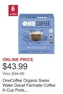 Costco OneCoffee Organic Swiss Water Decaf Fairtrade Coffee K-Cup Pods, 72-count offer