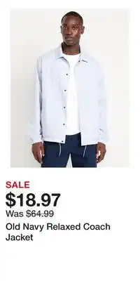 Old Navy Old Navy Relaxed Coach Jacket offer