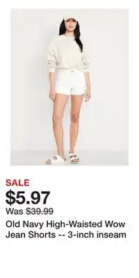 Old Navy Old Navy High-Waisted Wow Jean Shorts -- 3-inch inseam offer