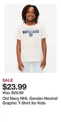 Old Navy Old Navy NHL Gender-Neutral Graphic T-Shirt for Kids offer