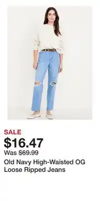 Old Navy Old Navy High-Waisted OG Loose Ripped Jeans offer