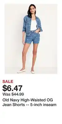 Old Navy Old Navy High-Waisted OG Jean Shorts -- 5-inch inseam offer