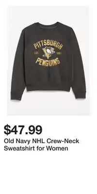 Old Navy Old Navy NHL Crew-Neck Sweatshirt for Women offer