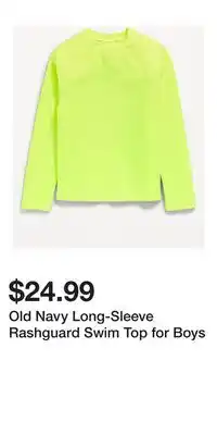 Old Navy Old Navy Long-Sleeve Rashguard Swim Top for Boys offer