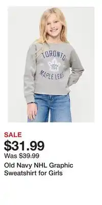 Old Navy Old Navy NHL Graphic Sweatshirt for Girls offer