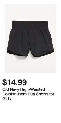 Old Navy Old Navy High-Waisted Dolphin-Hem Run Shorts for Girls offer