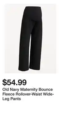 Old Navy Old Navy Maternity Bounce Fleece Rollover-Waist Wide-Leg Pants offer