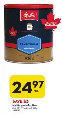 Giant Tiger Melitta ground coffee offer