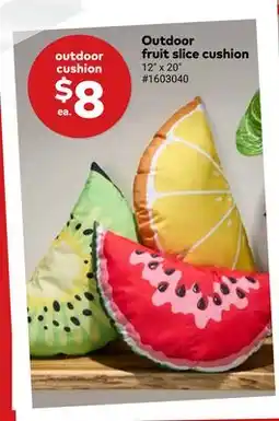 Giant Tiger Outdoor fruit slice cushion offer