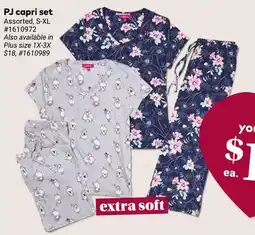 Giant Tiger PJ capri set offer