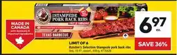 Giant Tiger Butcher's Selection Stampede pork back ribs offer