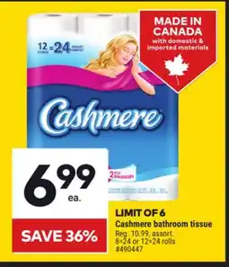 Giant Tiger Cashmere bathroom tissue offer