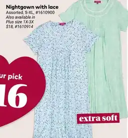 Giant Tiger Nightgown with lace offer