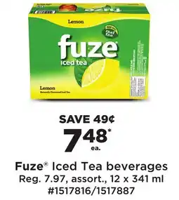 Giant Tiger Fuze Iced Tea beverages offer