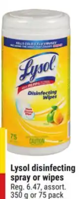 Giant Tiger Lysol disinfecting wipes offer