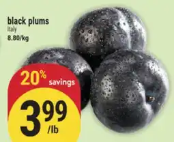 Marché Adonis Black plums offer