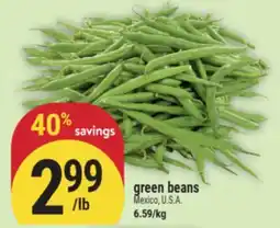 Marché Adonis Green beans offer