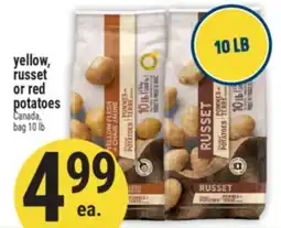 Marché Adonis Yellow, russet or red potatoes offer