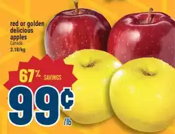 Marché Adonis red or golden delicious apples offer