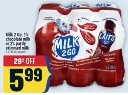 Marché Adonis Milk 2 Go, 1% chocolate milk or 2% partly skimmed milk offer