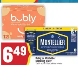 Marché Adonis Bubly or Montellier sparkling water offer