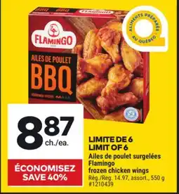Giant Tiger Flamingo frozen chicken wings offer