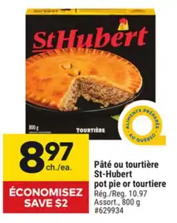 Giant Tiger St-Hubert pot pie or tourtiere offer