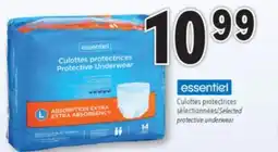 Familiprix ESSENTIEL, Selected protective underwear offer