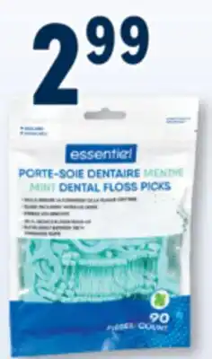 Familiprix Essentiel mint dental floss picks 90un offer