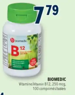 Familiprix BIOMEDIC, Vitamin B12, 250 mcg, 100 tablets offer