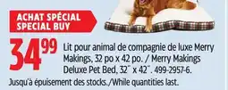 Canadian Tire Merry Makings Deluxe Pet Bed, 32˝x42˝ offer