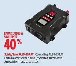 Canadian Tire Selected Automotive Accessories offer