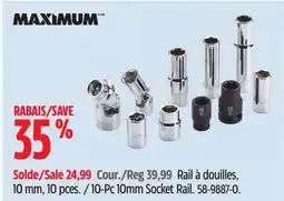 Canadian Tire MAXIMUM 10-Pc 10mm Socket Rail offer